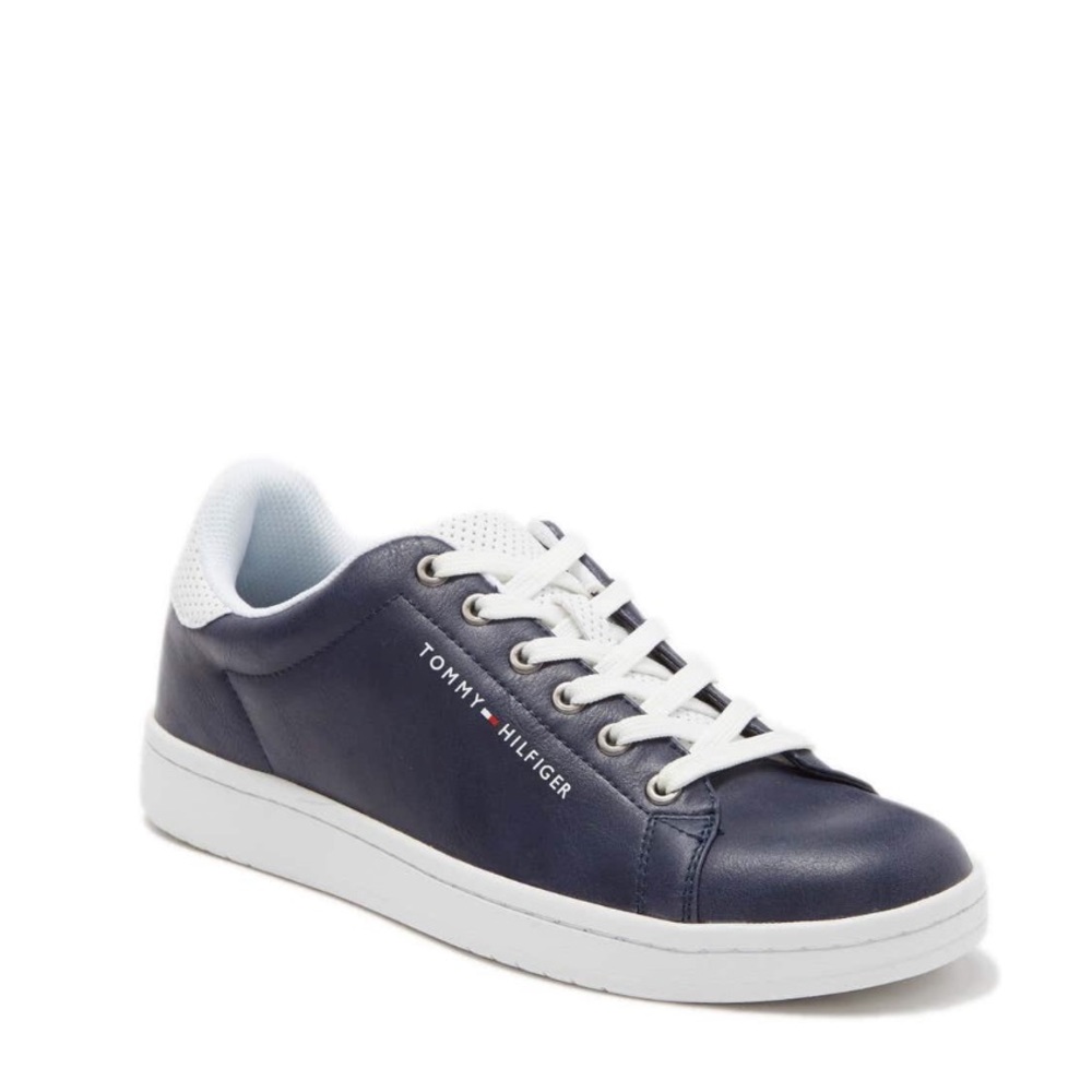 Tommy Hilfiger Loyal Lace Up Sneakers In Navy & White - New In Box - Reemoly